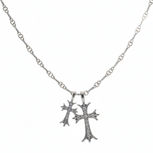 Double Cross Necklace