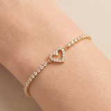 Pure Heart Tennis Bracelet
