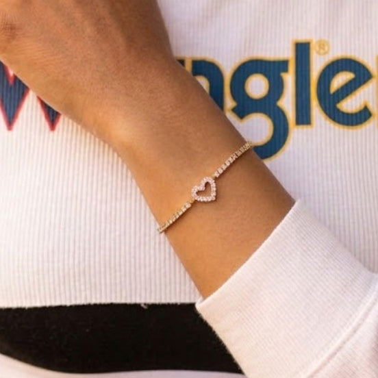 Pure Heart Tennis Bracelet